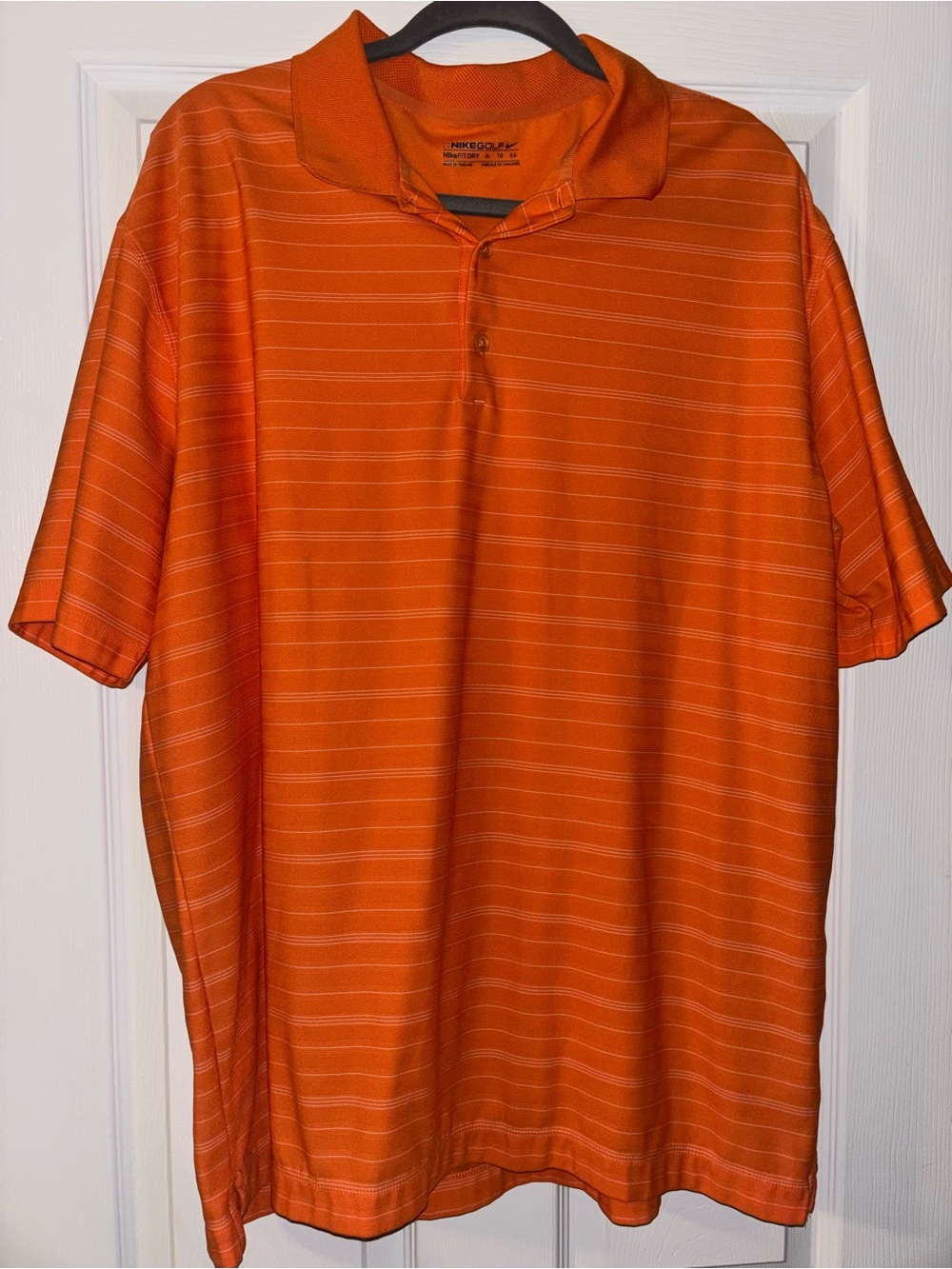 Nike Men’s Orange Striped Polo
